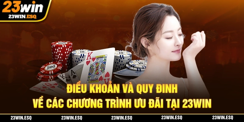 ĐIỀU KHOẢN VÀ QUY ĐỊNH đối với các chương trình ưu đãi tại nhà cái 23WIN